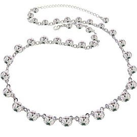 Ожерелье Розита с кристаллами 6 мм  Crystal  родий