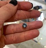 Подвеска на леске с кристаллом 8 мм Aquamarine покрытие родий