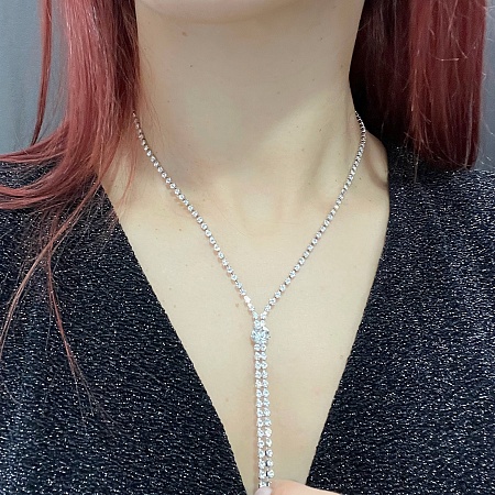 Ожерелье Crystal родий